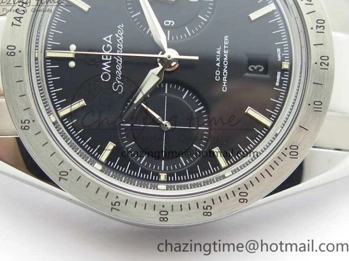 1230 Speedmaster ’57 Co-Axial OMF 1:1 Best Edition Black Dial White Markers On SS Bracelet A Durable 8146